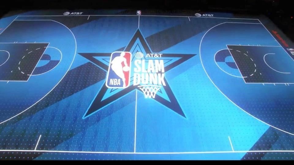 NBA全明星賽首次采用LED地板屏，艾比森至真顯示閃耀籃球盛宴